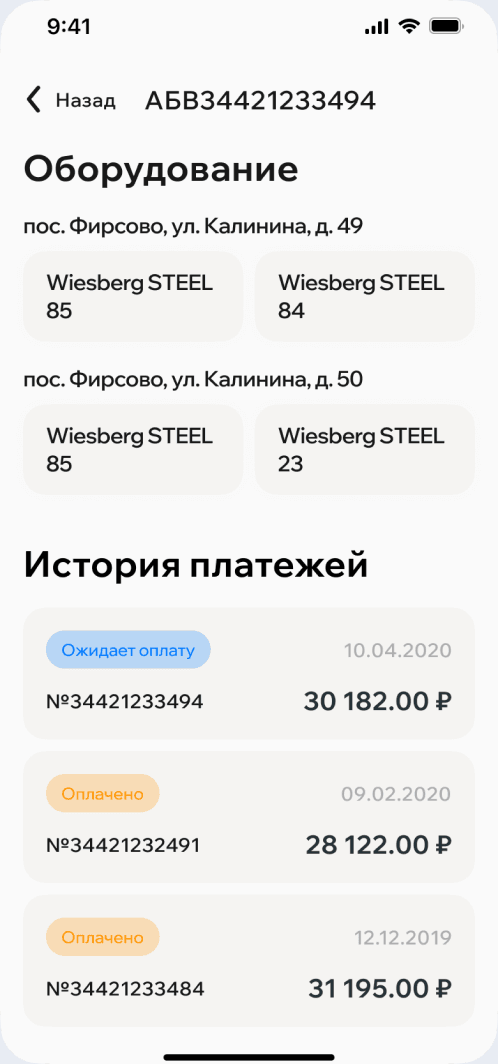 payment history example